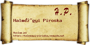 Halmágyi Piroska névjegykártya