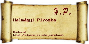 Halmágyi Piroska névjegykártya