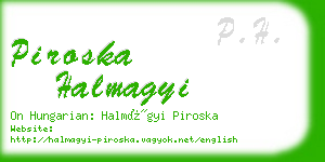 piroska halmagyi business card
